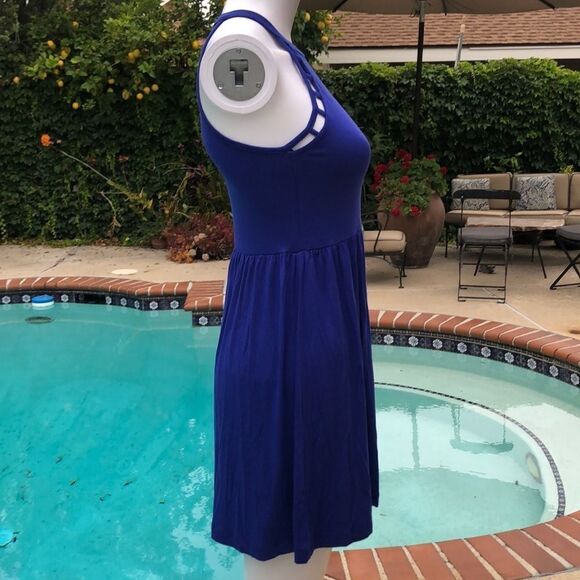 Good Luck Girl Gem Knit Halter Cage Skater Dress - Picture 5 of 13